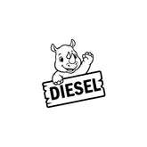 Minimalist Diesel Sticker for Car | Simple & Sleek